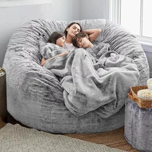Light Grey 6FT Oversize Bean Bag Chair Cover M18628