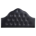 Queen Black Upholstered Panel Headboard X8211