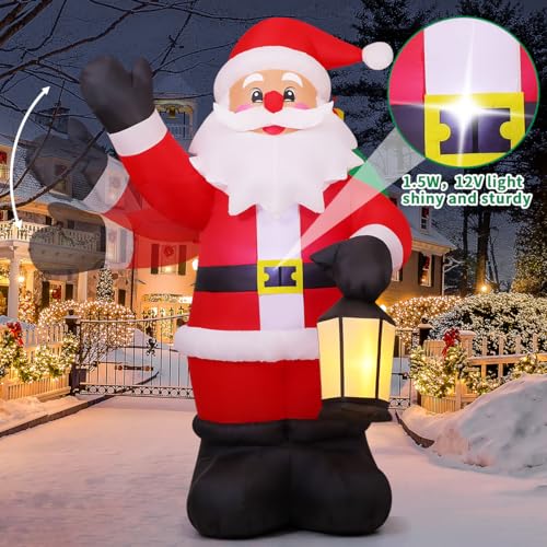 8 FT Inflatable Waving Santa Claus with Built-in LEDs K742336