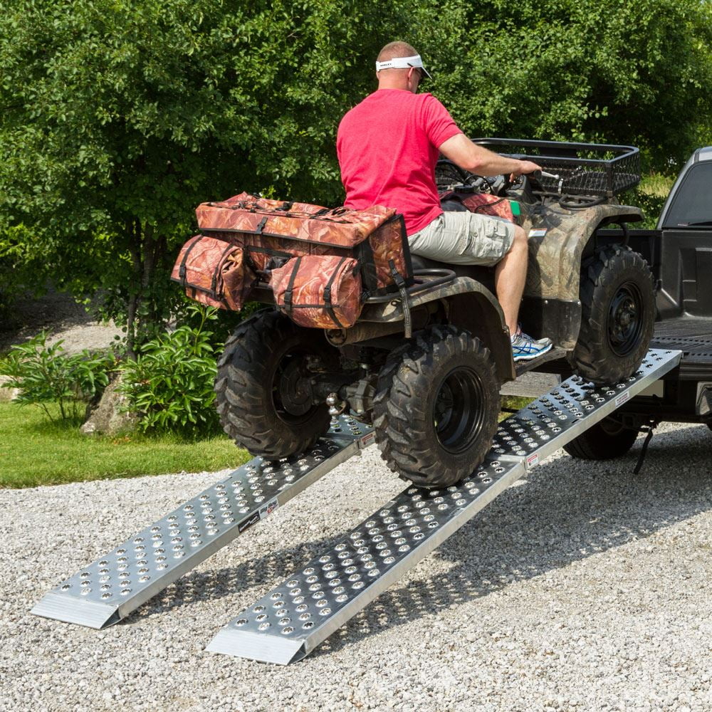 Aluminum 10' Arched Dual Runner Folding ATV Ramps R9111