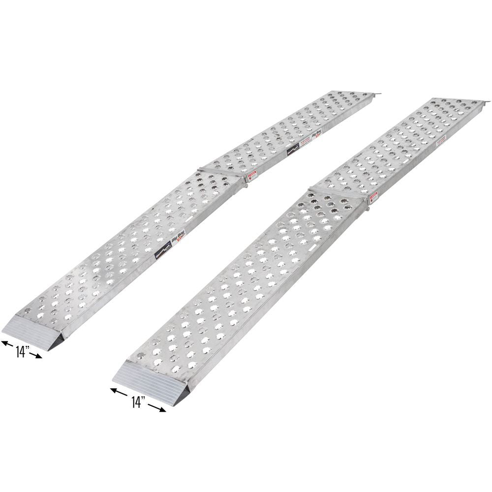 Aluminum 10' Arched Dual Runner Folding ATV Ramps R9111