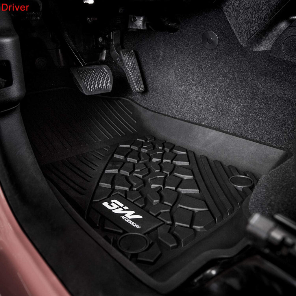 Black TPE Floor Mats for Jeep Wrangler JL 4 Doors Full Set B73607