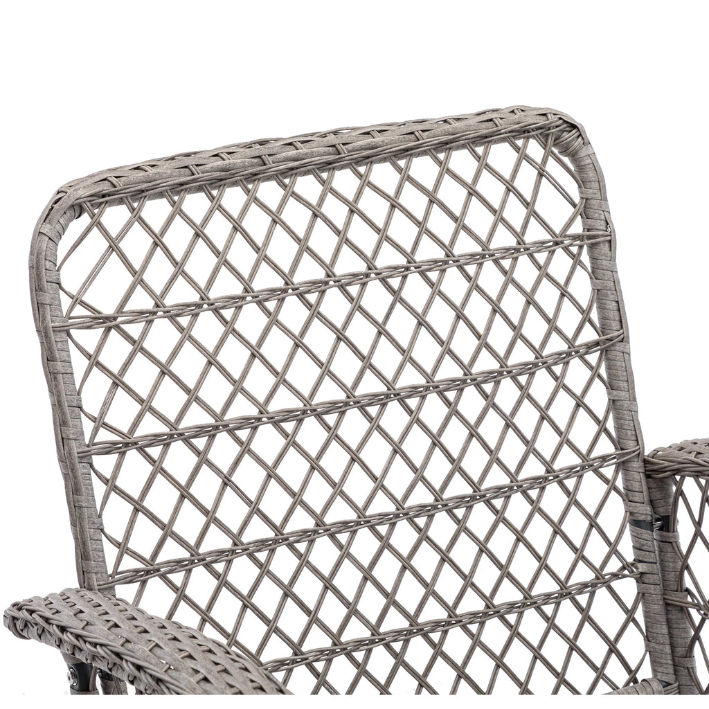 Navy Blue 3 Pc Outdoor Swivel Rocker Patio Chairs D59602