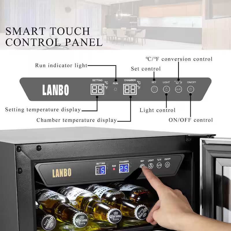 15 in. 70 Can Stainless Steel Beverage Refrigerator O723380