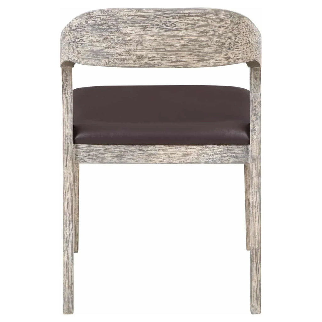 Dining Side Chair with Brown Faux Leather A730571