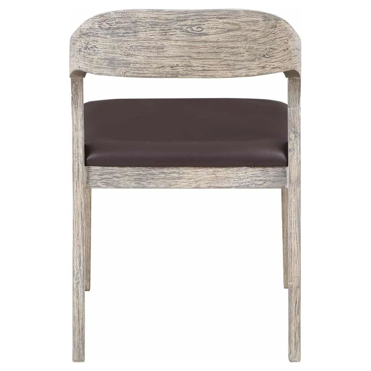 Dining Side Chair with Brown Faux Leather A730571