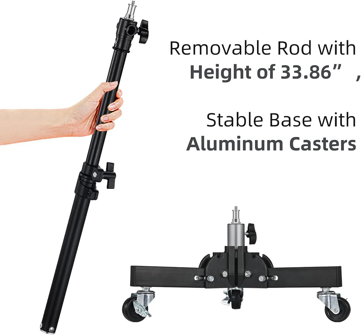 2 Pack Heavy Duty Aluminum Alloy Photography Light Stands Kit J206457