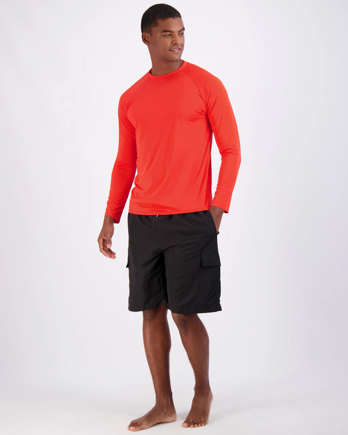 4 Pack Mens Long Sleeve Rash Guard Shirt Swimwear UPF 50+ Surf Top K39340