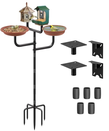 90inch Adjustable Bird House Pole with 3 Holders O547