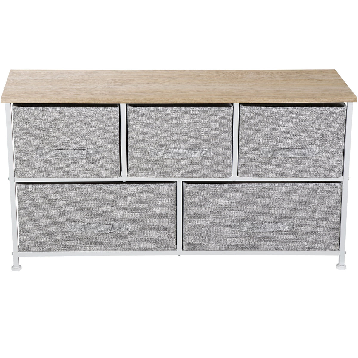 Brown 5 Drawer Fabric Dresser R815000