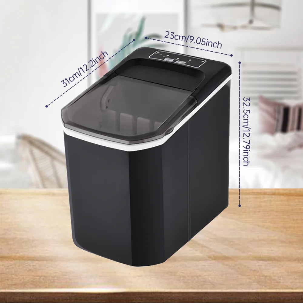 Countertop Ice Maker with Ice Basket, 2 Sizes of Ice J50846