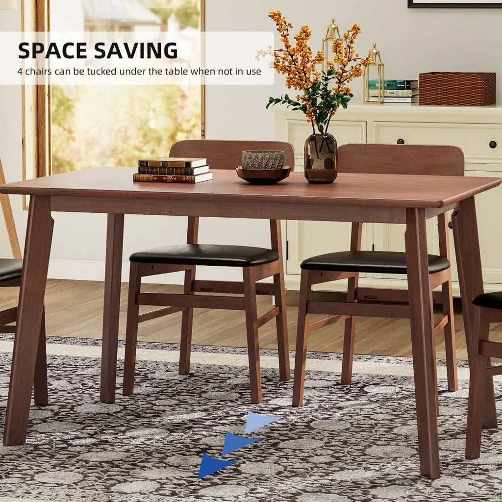 Solid RubberWood 5 Pieces Dining Table Set G8331