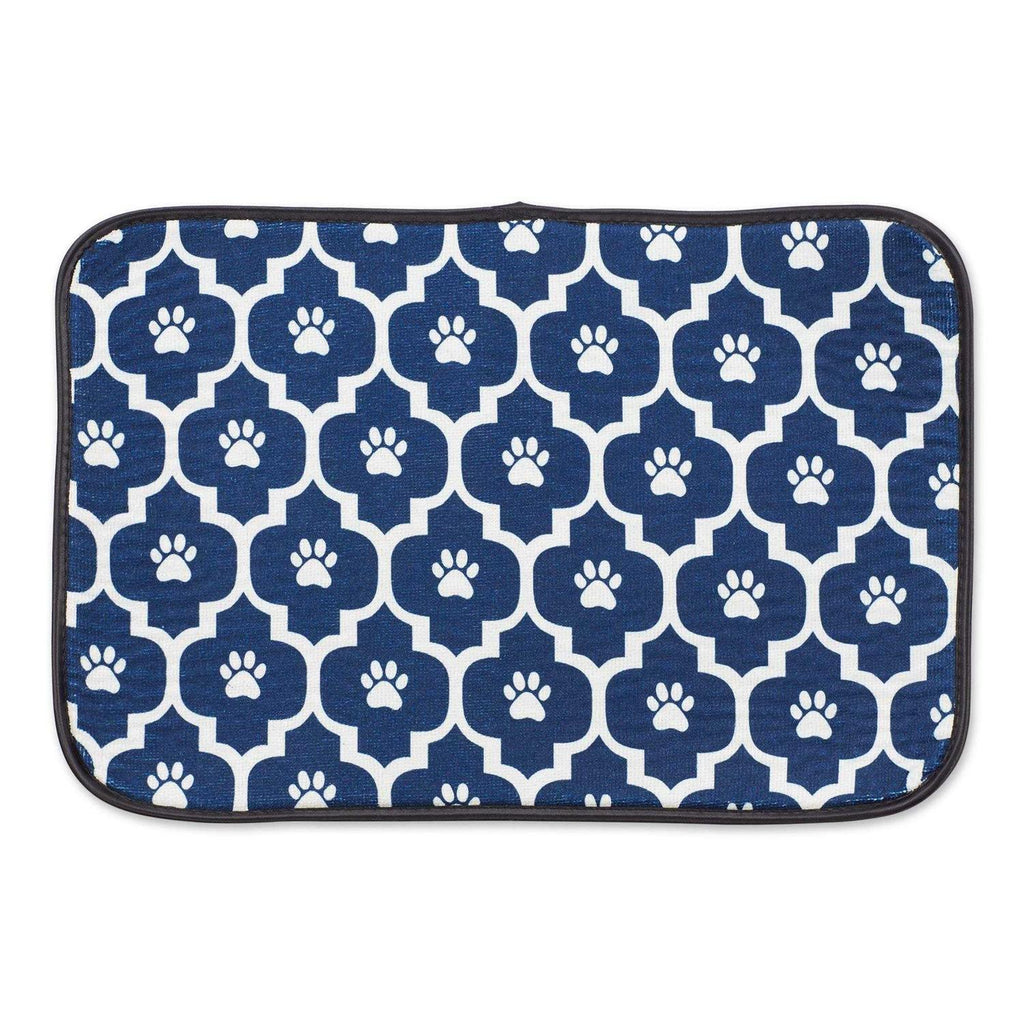 Off White Lattice Paw Pet Mat O920