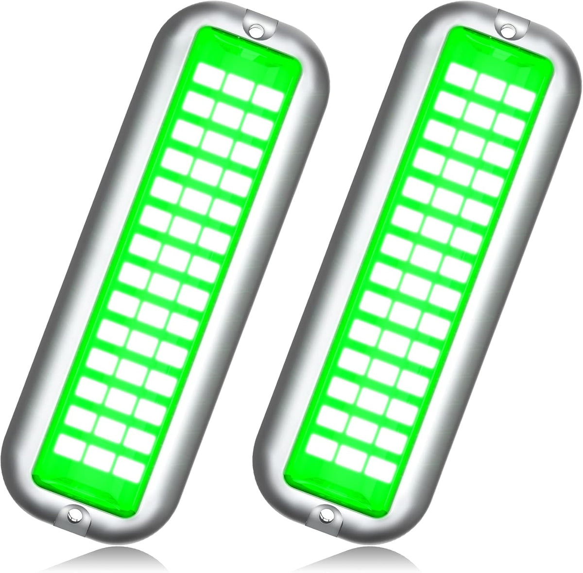 Green 316 Stainless Steel Marine LED Boat Light, 2x3000LM 84LED, 180°, 10-36V, IP68, Surface Mount V499