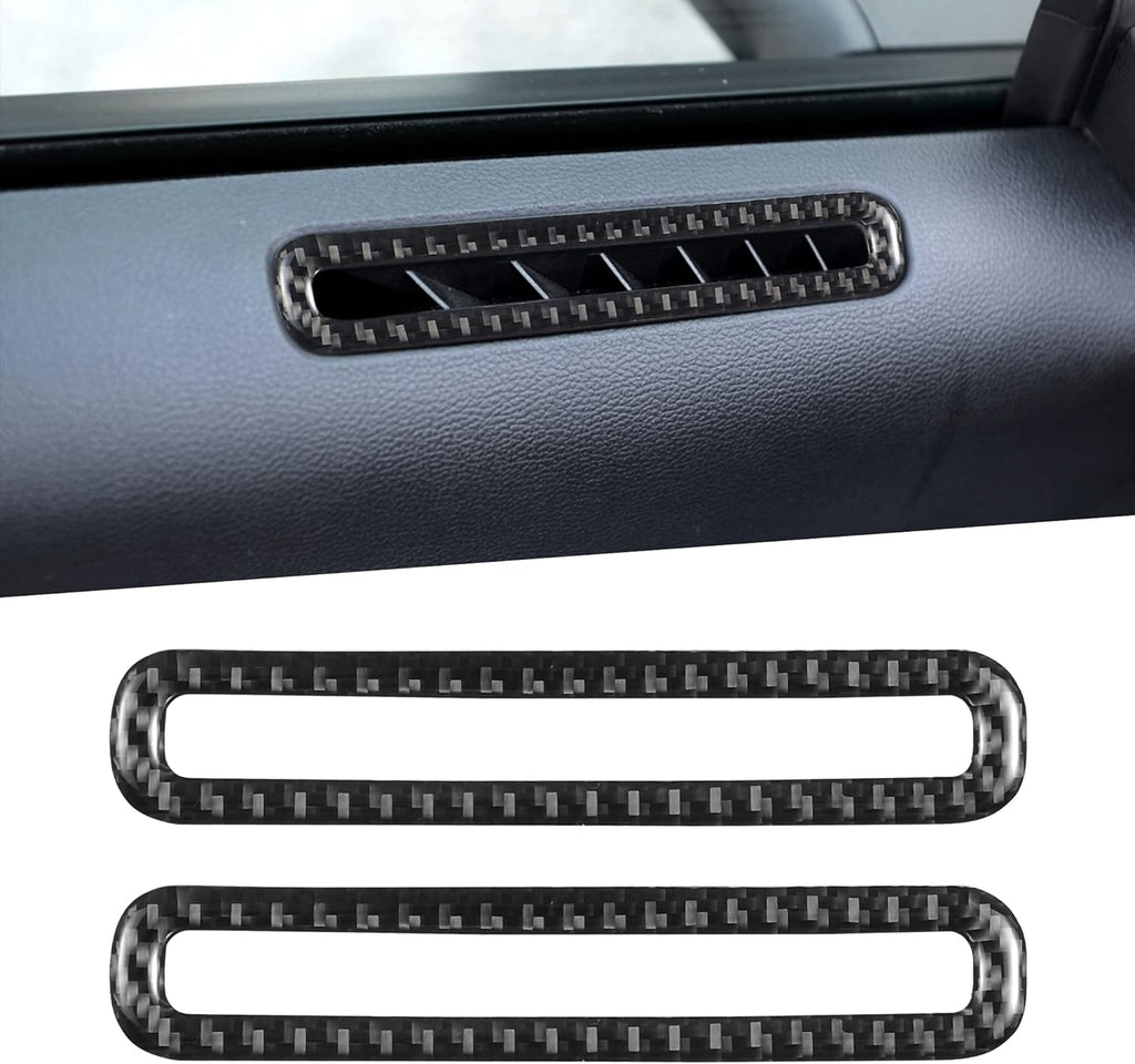 Carbon Fiber Center Console Gear Shift Frame Cover Trim Stickers 4Pcs D5261