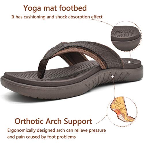 Mens Sport Flip Flops Orthotic Thong Sandals with Arch Support H38273