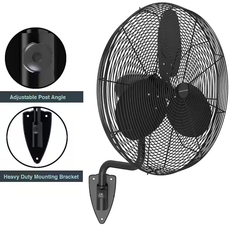 Black Wall Mount Fan J580