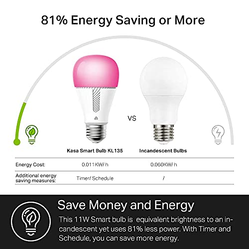 Full Color Changing Dimmable Smart WiFi Light Bulbs A19 60 W 2-Pack N59783