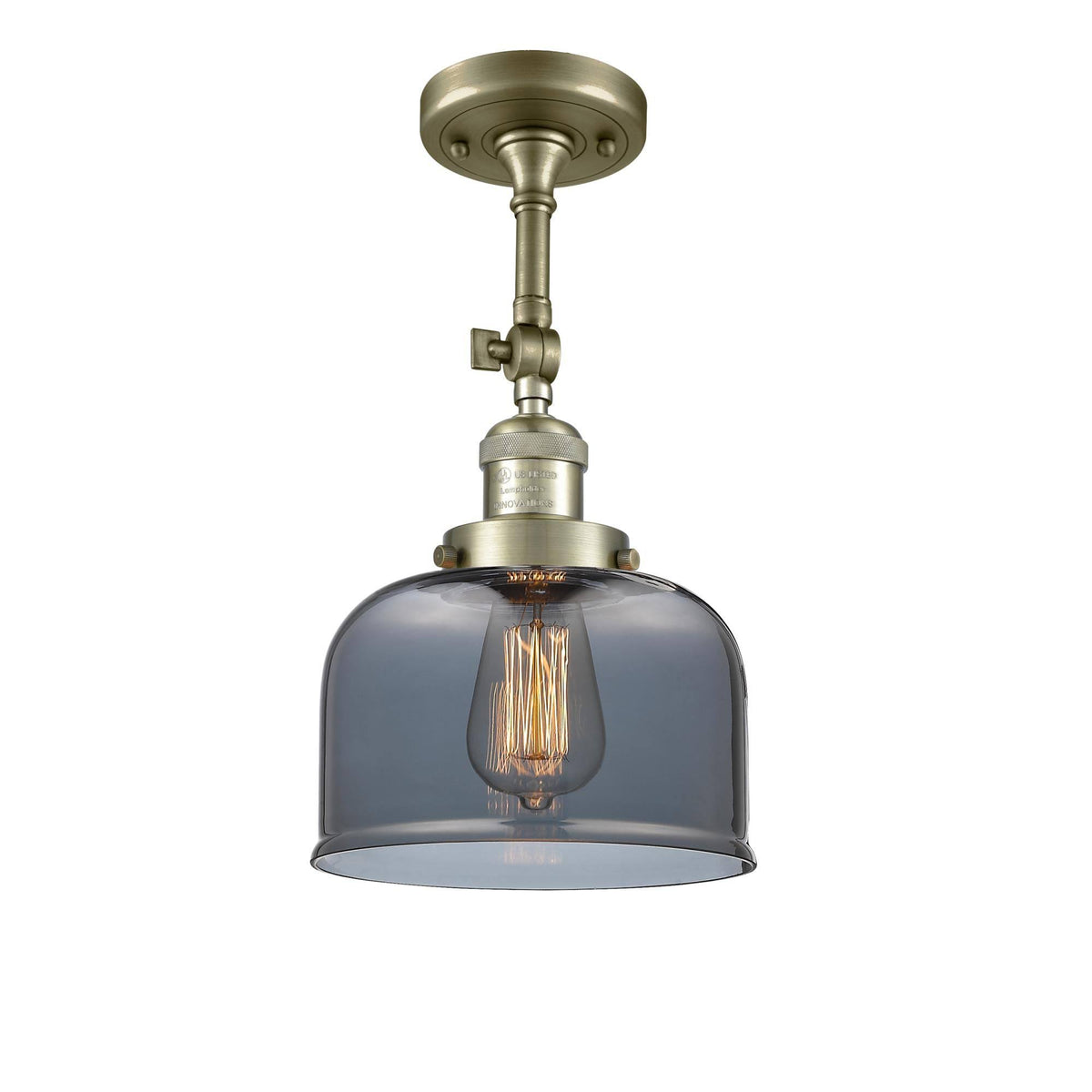 Antique Brass Semi Flush Mount Light U5990