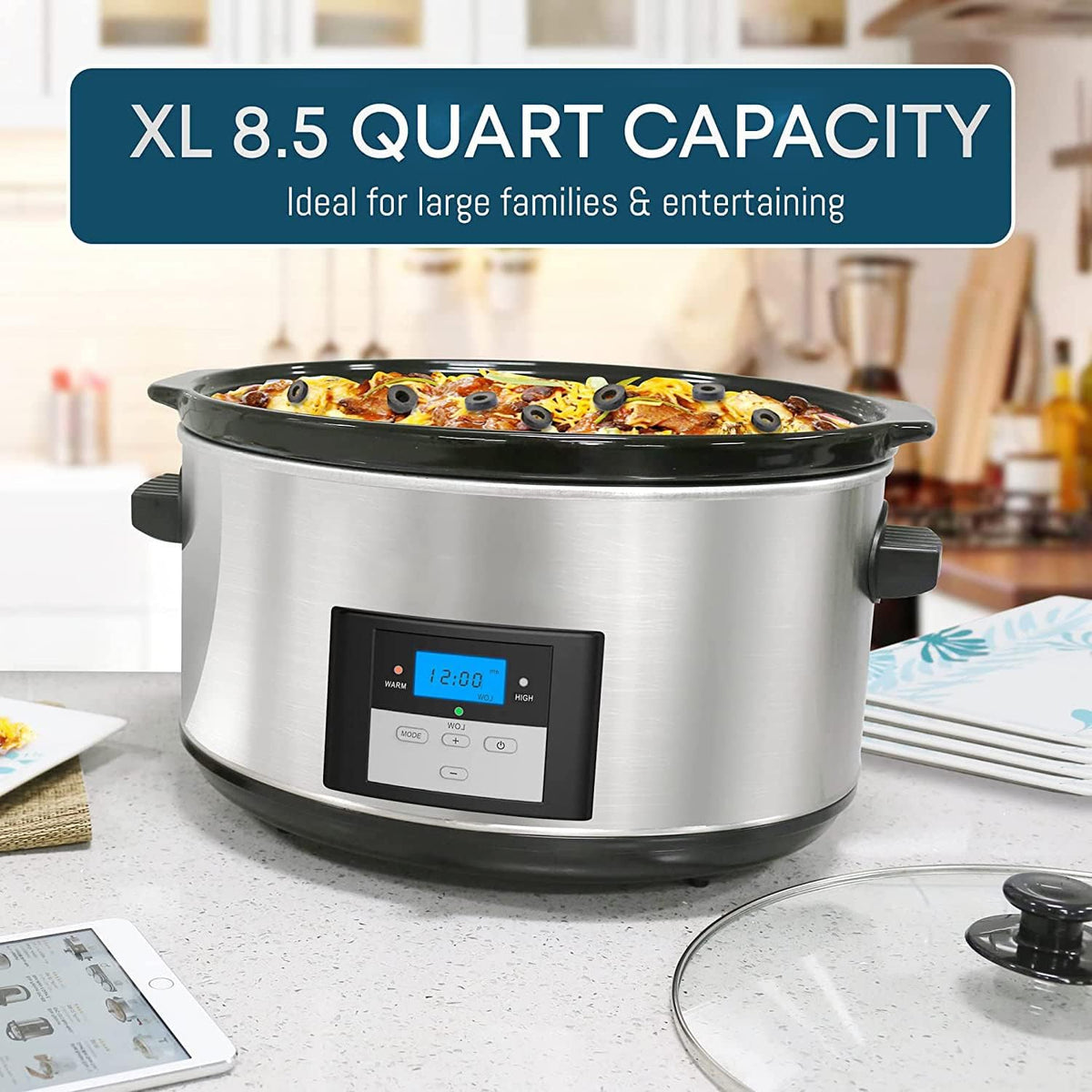 8.5 Quart Programmable Electric Slow Cooker D772