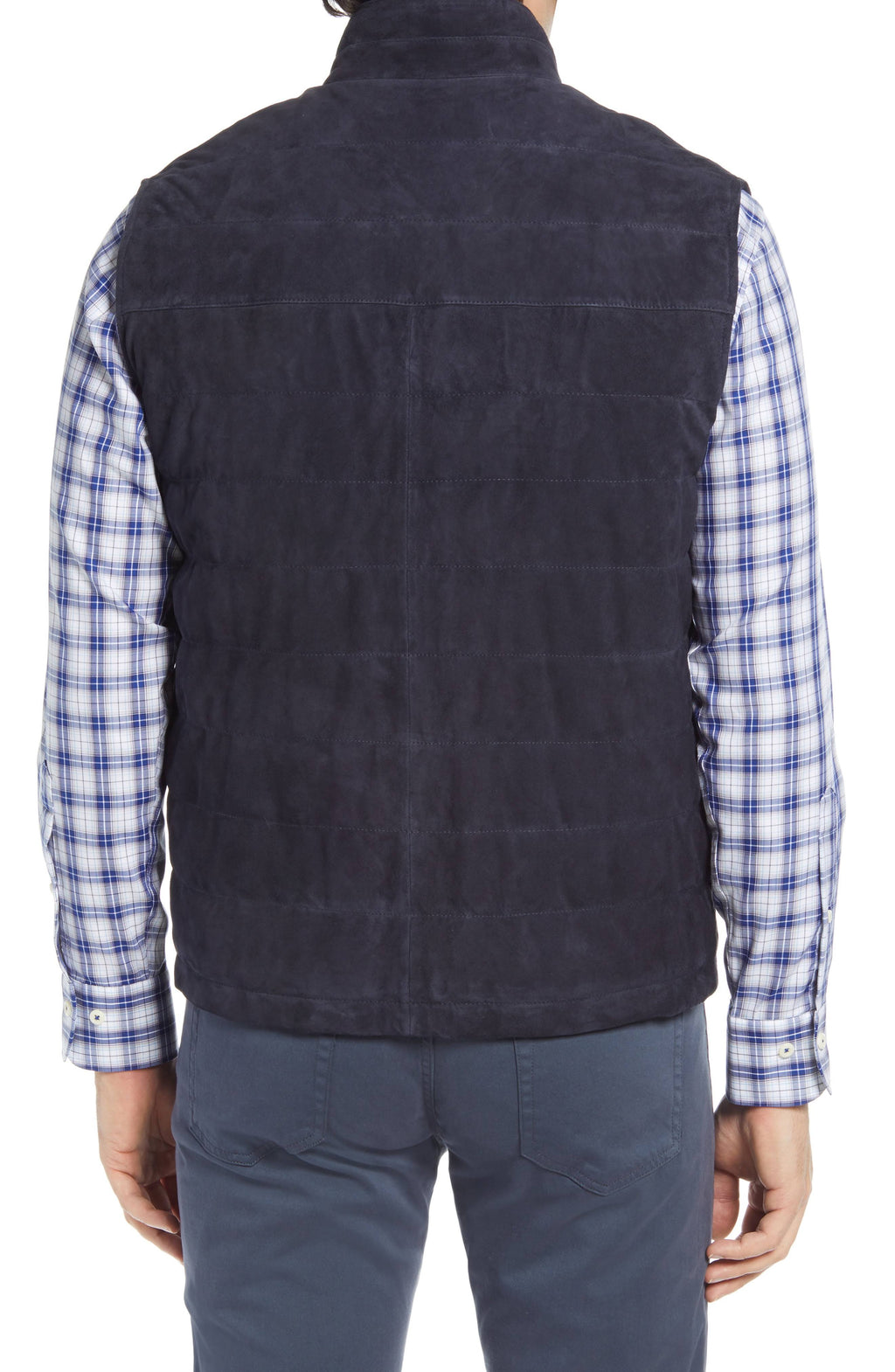 Blue Suede Vest U3583