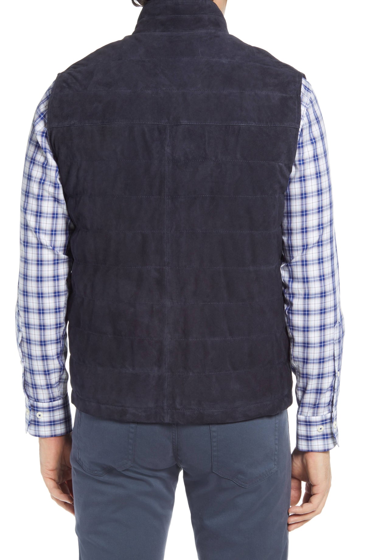 Blue Suede Vest U3583