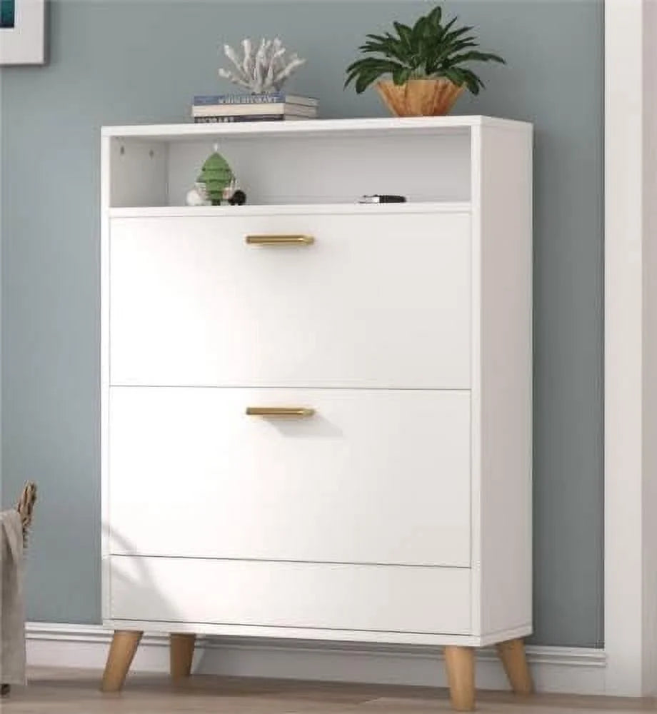 Free Standing Shoe Rack Cabinet with 3 Flip Drawers Q7875