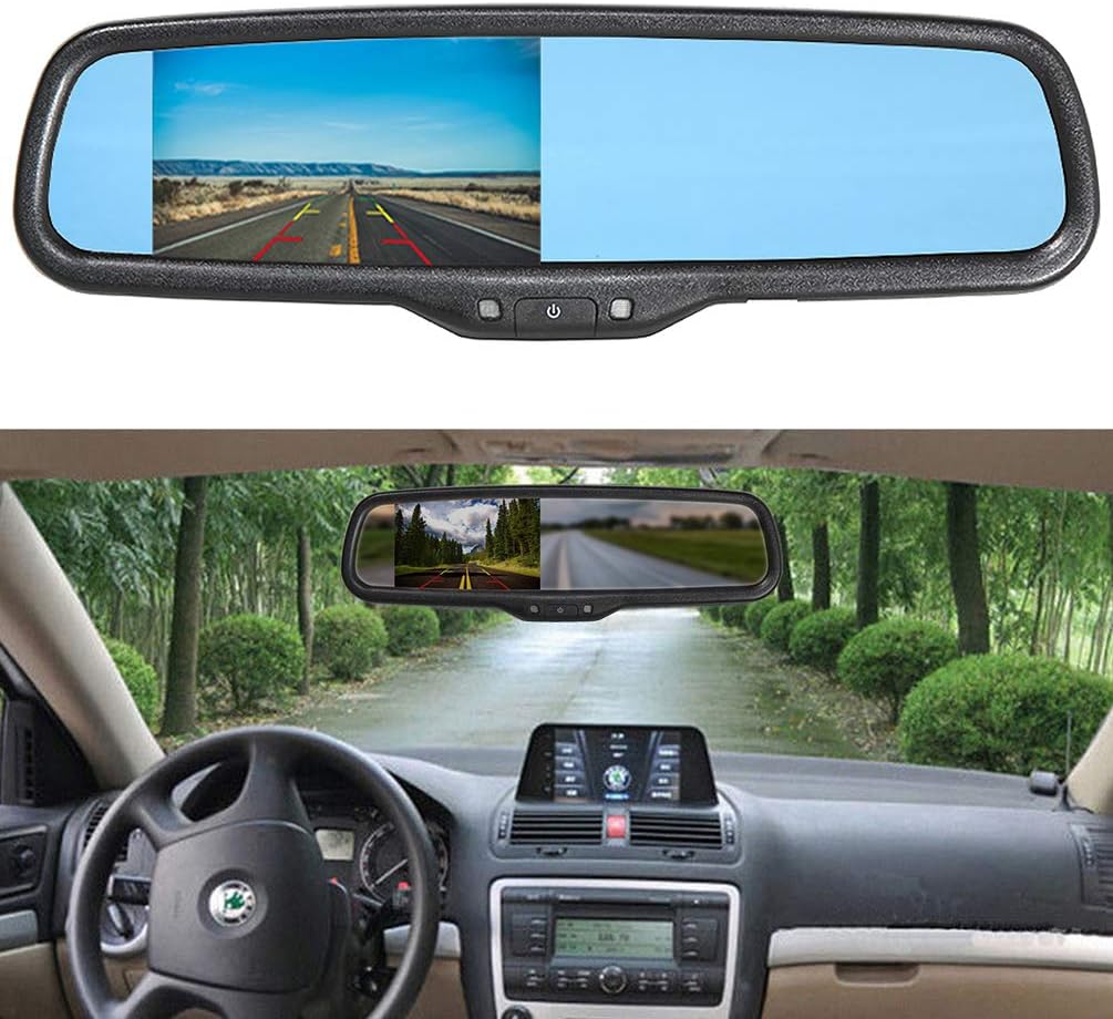 Rear View Mirror Monitor with Backup Camera Kit O6223