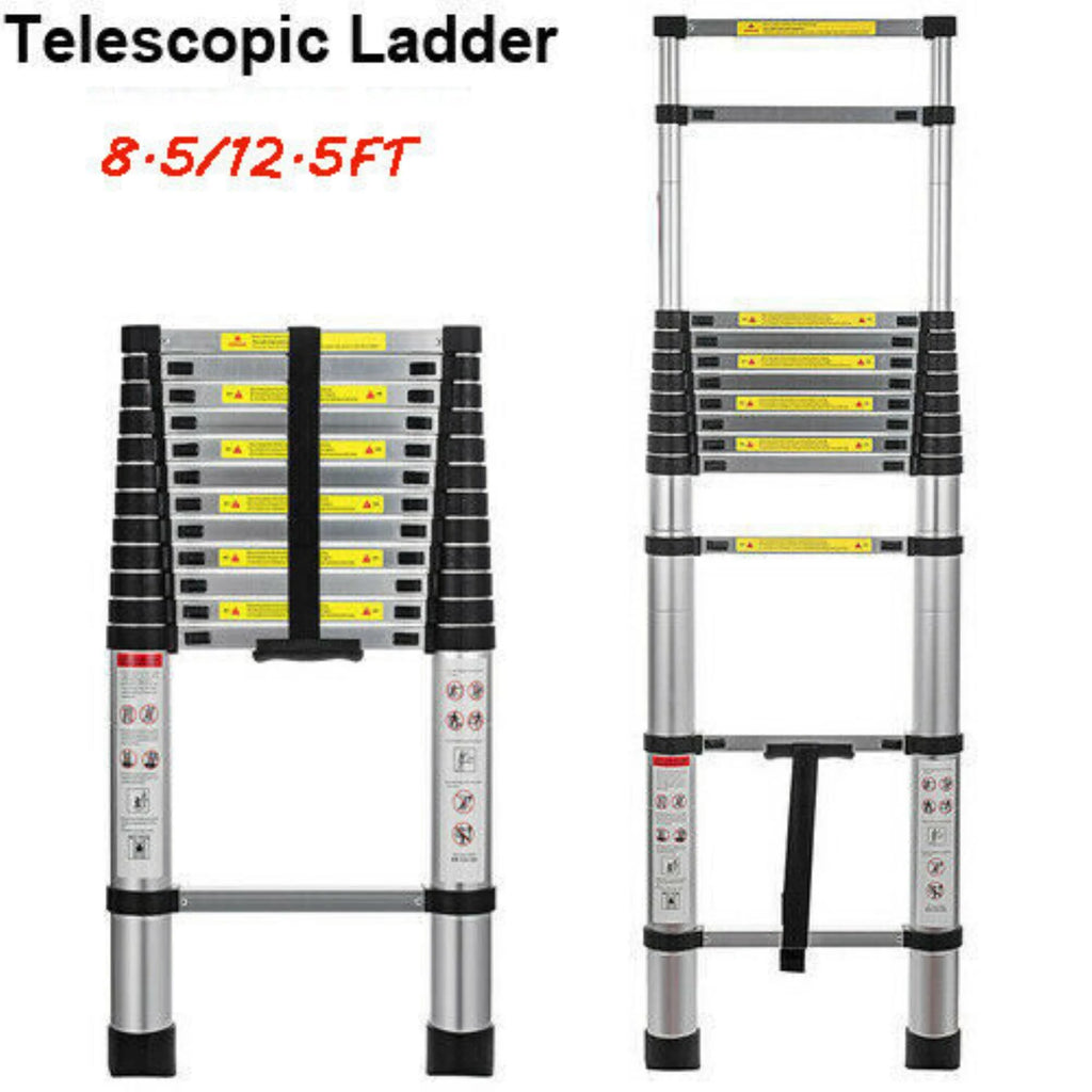 8.5FT Telescopic Aluminum Ladder with Button Retraction Z6463