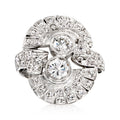 Vintage Diamond Cocktail Ring in Platinum K582