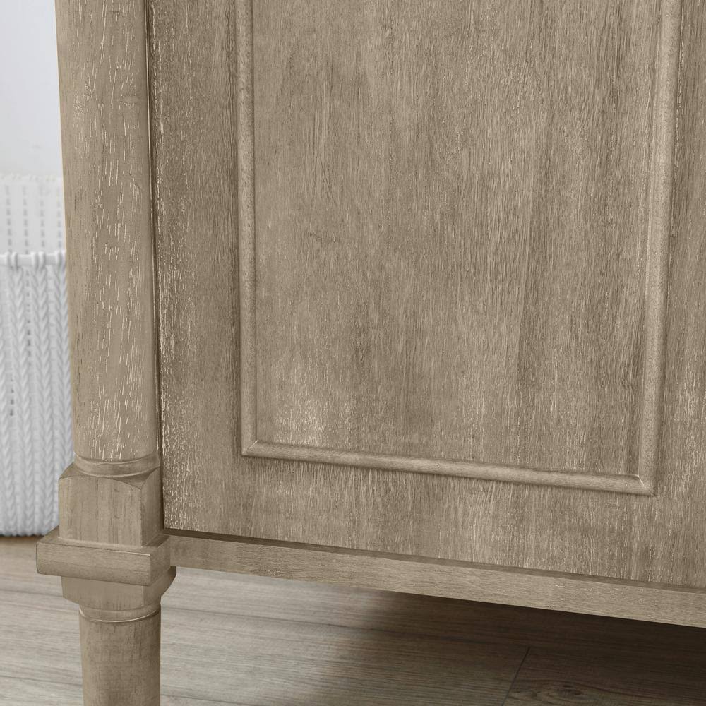 Antique Oak Bath Vanity with Carrara Marble Vanity Top in White G305
