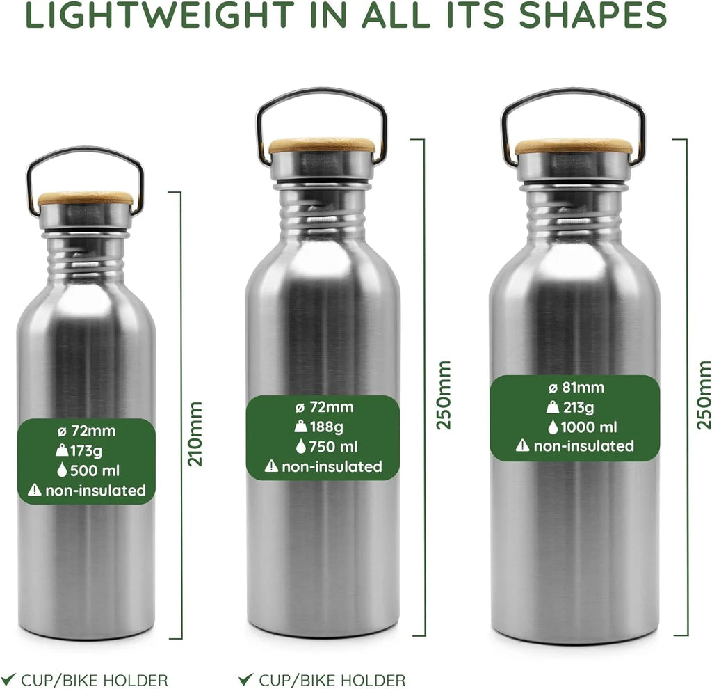32 oz Single Wall Stainless Steel Water Bottle W45187