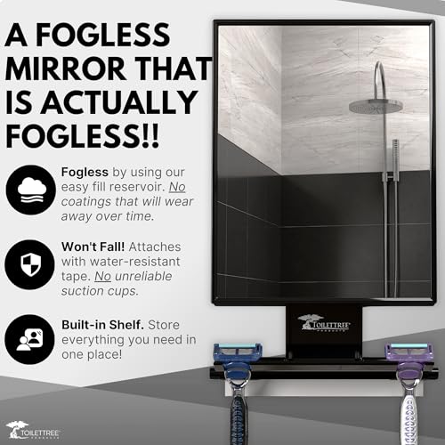 Fogless Shower Mirror with Squeegee Y72181