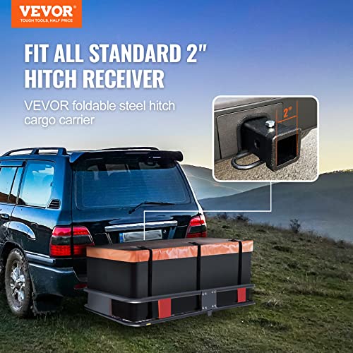Folding Hitch Carrier 500lb Capacity Cargo Basket Waterproof Bag Z998