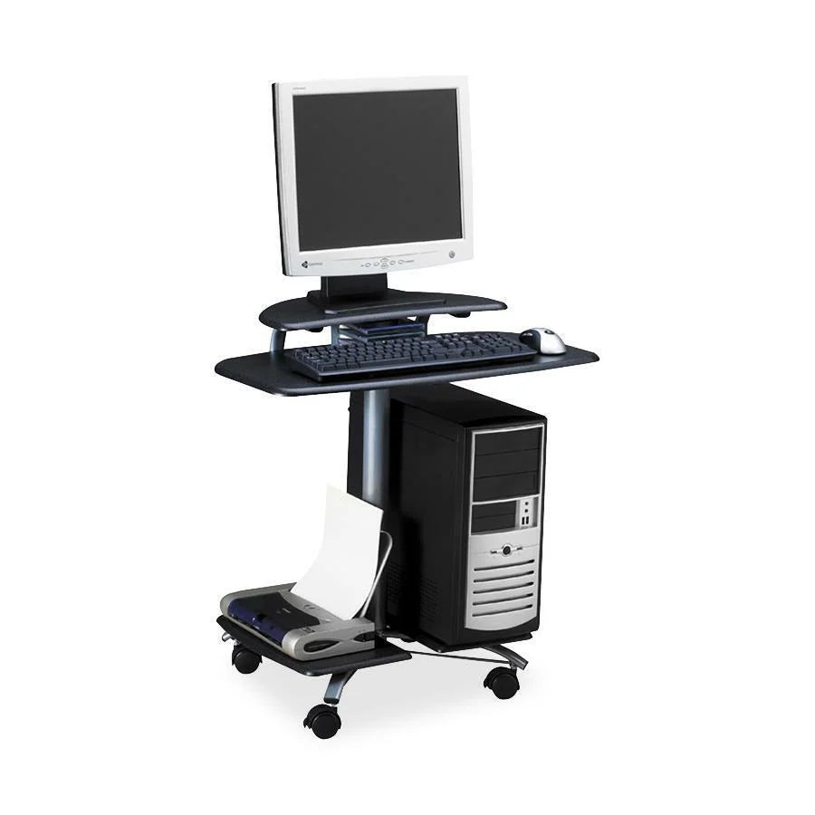 Mobile Wood Computer Cart R65325
