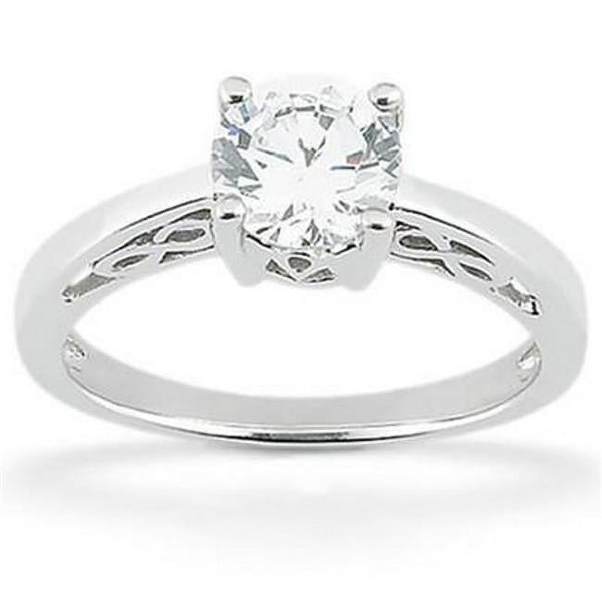 Round Diamond Solitaire 1.01 CT Gold Ring Y468