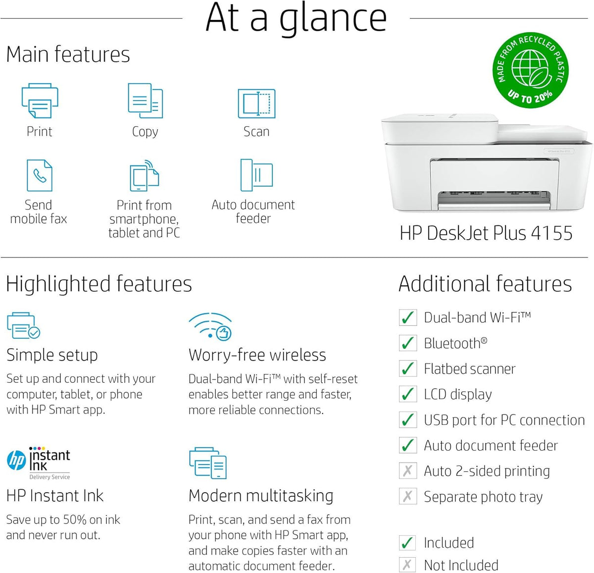 Wireless All-in-One Printer with Auto Document Feeder H378