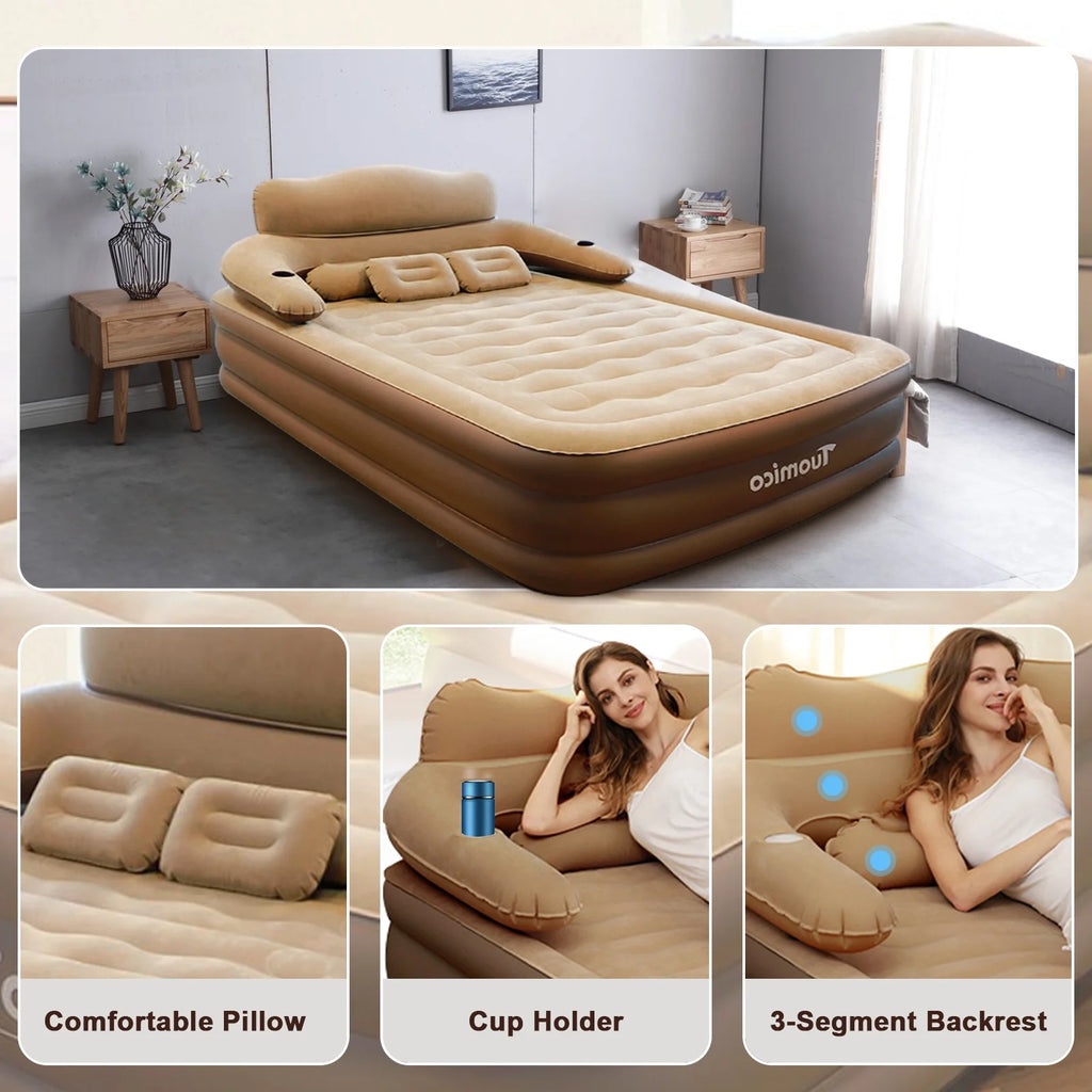 Queen Inflatable Airbed with Pump J733594