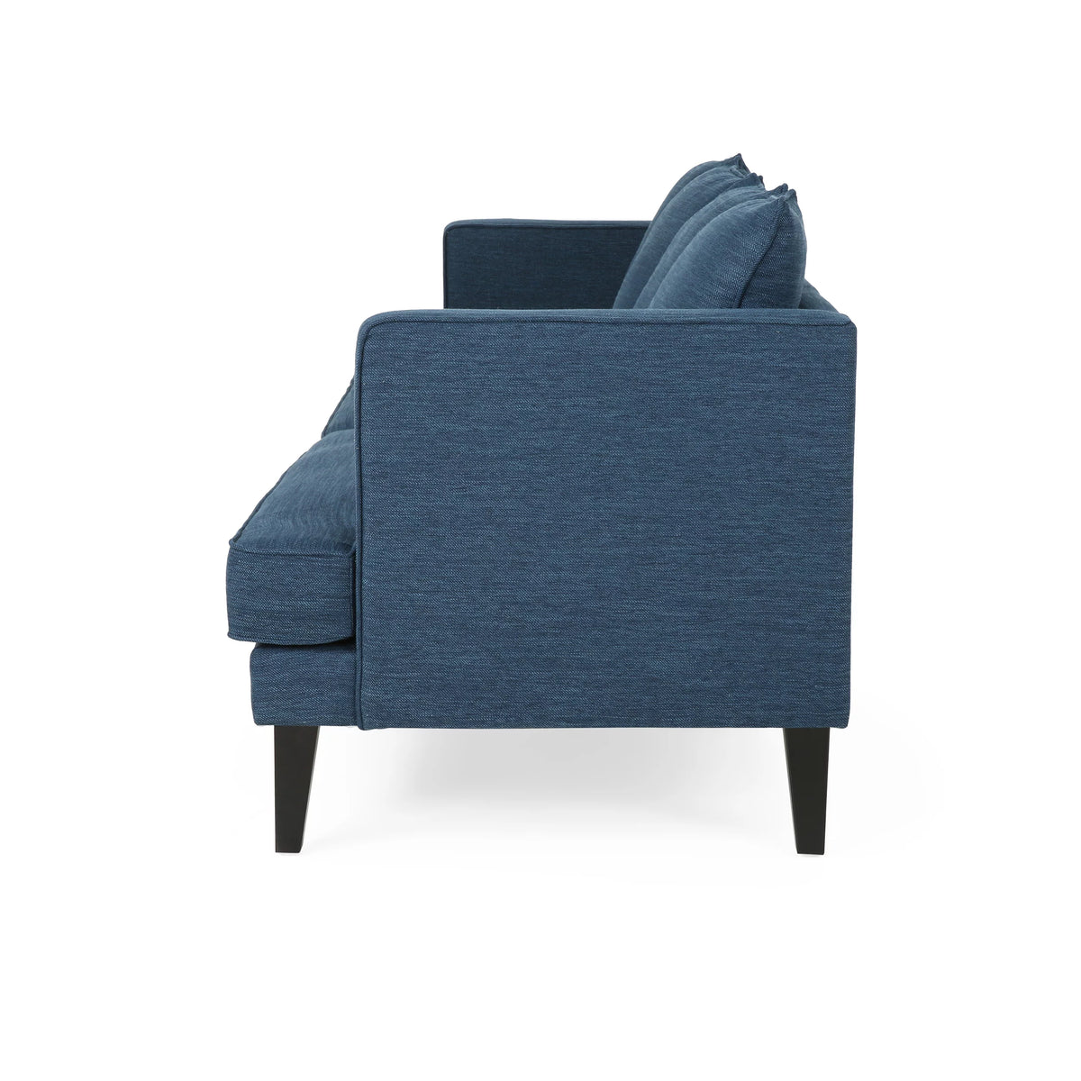 Navy Blue Fabric Sofa with Cushions N56103