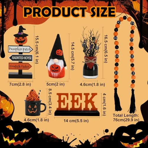 Halloween Decorations and Wooden Two Tiered Tray Stand G20869