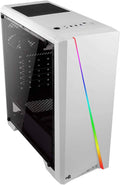 White Mid-Tower ATX PC Gaming Case with RGB and Full Window N1480