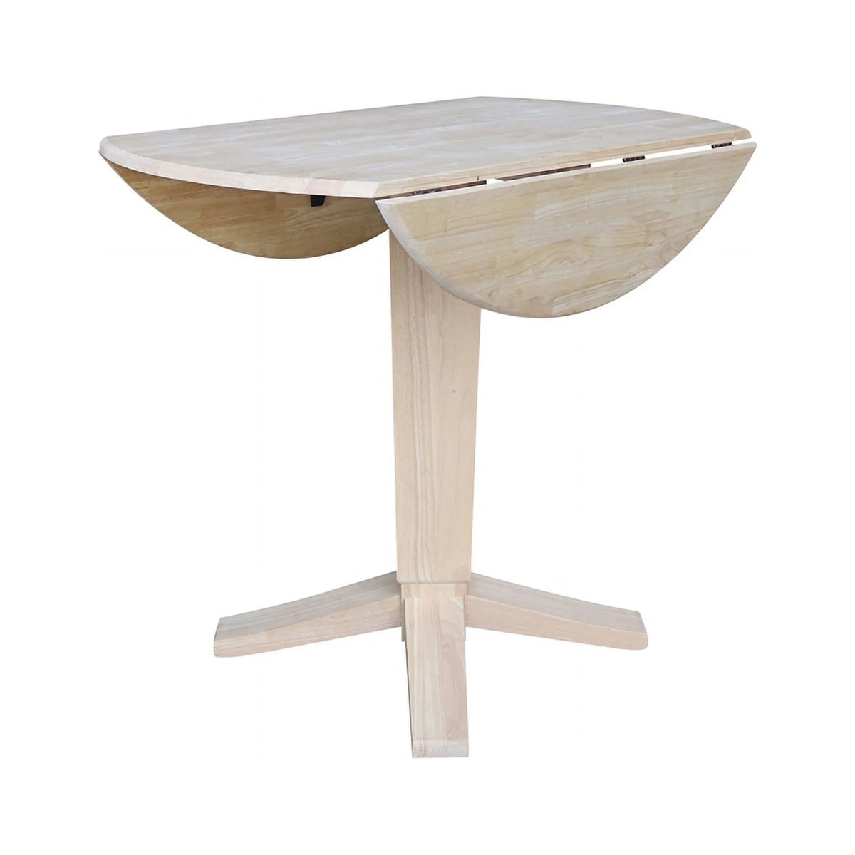 42" Round Solid Wood Drop Leaf Counter Height Dining Table I931387