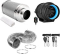 6 Inch 294 CFM Inline Fan with Carbon Filter and Ducting M80982