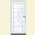 36 in. x 80 in. White Steel Security Door with Shatter-Resistant Glass B6403