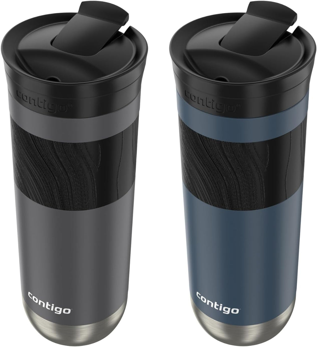20 oz Stainless Steel Travel Mug with SNAPSEAL Lid, 2-Pack Z689