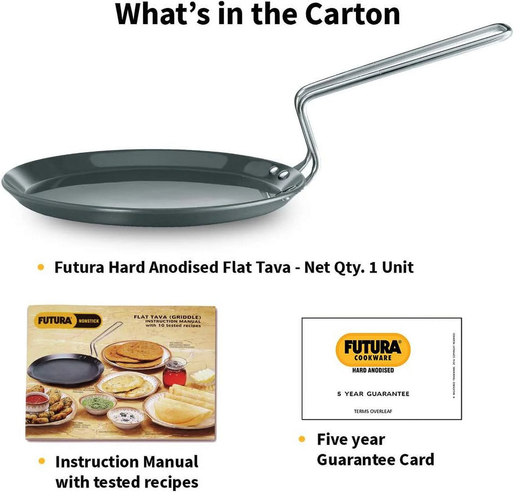 8-Inch Hard Anodised Flat Tava Griddle R481614