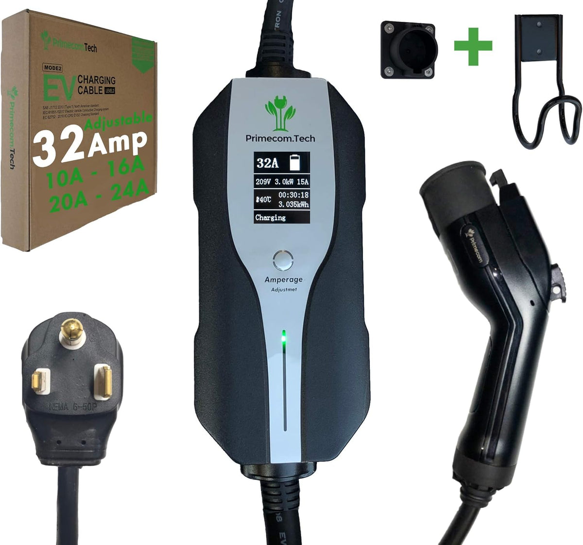 Level 2 Electric Vehicle Charger with 30Ft Cable C279757
