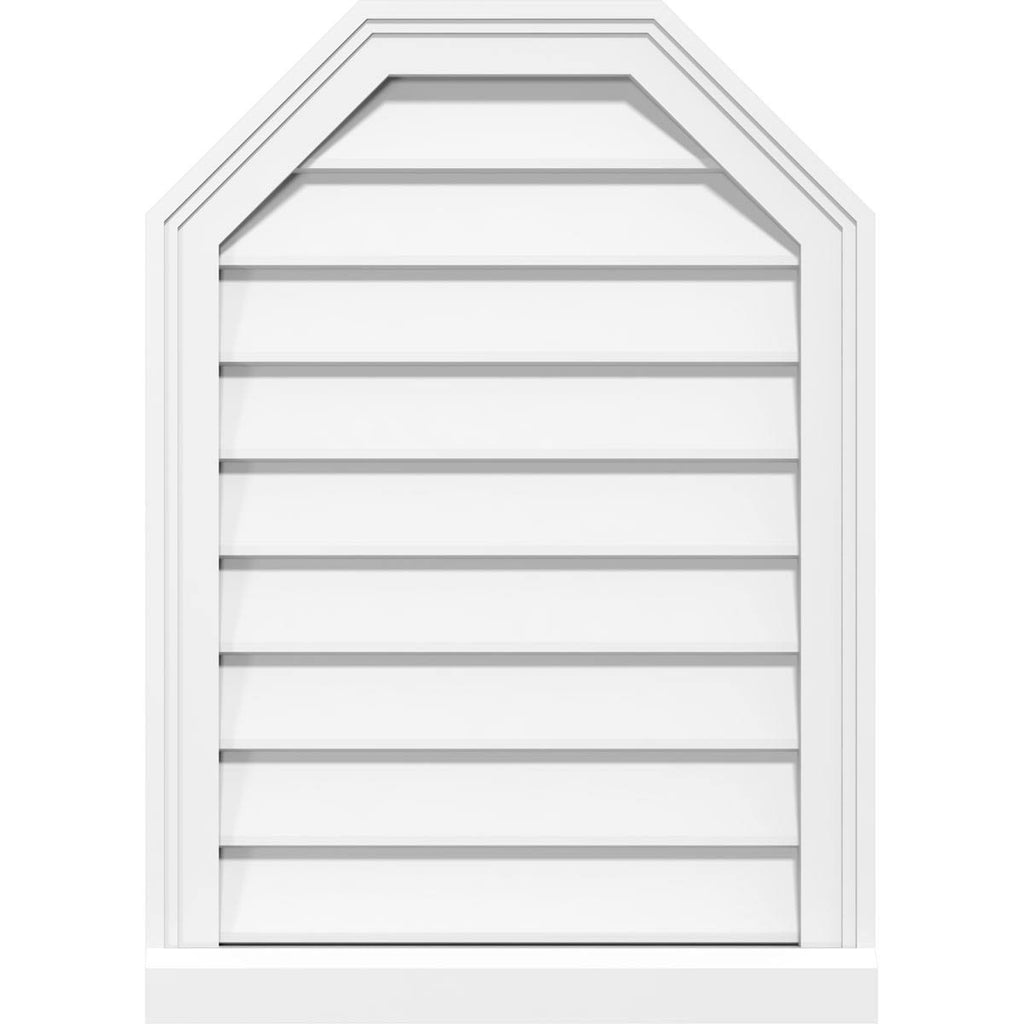 Octagonal Top Surface Mount PVC Gable Vent C30609