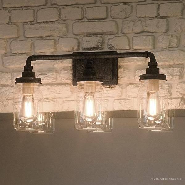 Industrial Bathroom Light, Medium Size, Antique Black R3981