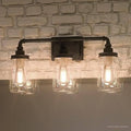Industrial Bathroom Light, Medium Size, Antique Black R3981